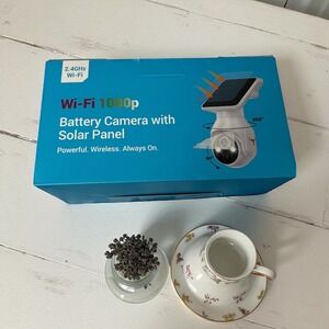 Wi-Fi 1080p Battery‎ Camera with Solar Panel Wireless Outdoor Security